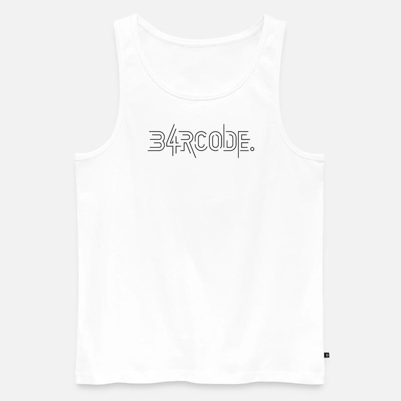 B4RCODE. Tech black - Männer Premium Bio Tank Top - Weiß