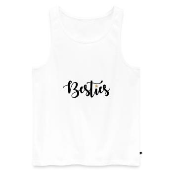 Besties - Men's Premium Organic Tank Top - white - Front - AI Model Male 178 light (178cm)
