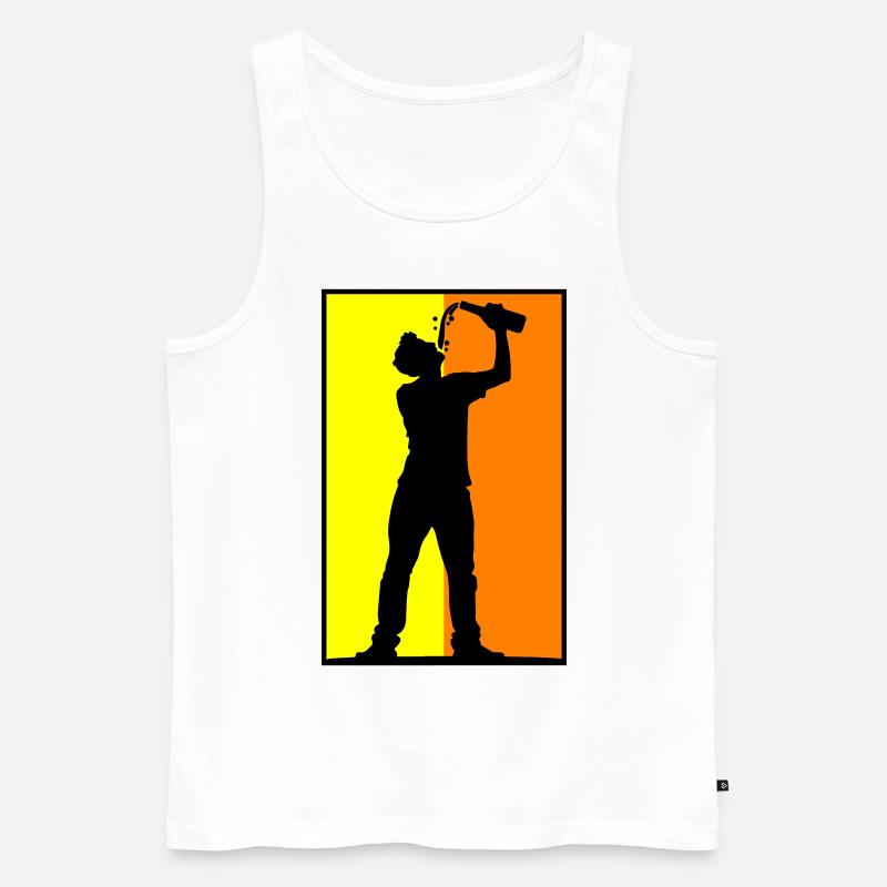 Trinker Bier - Männer Premium Bio Tank Top - Weiß