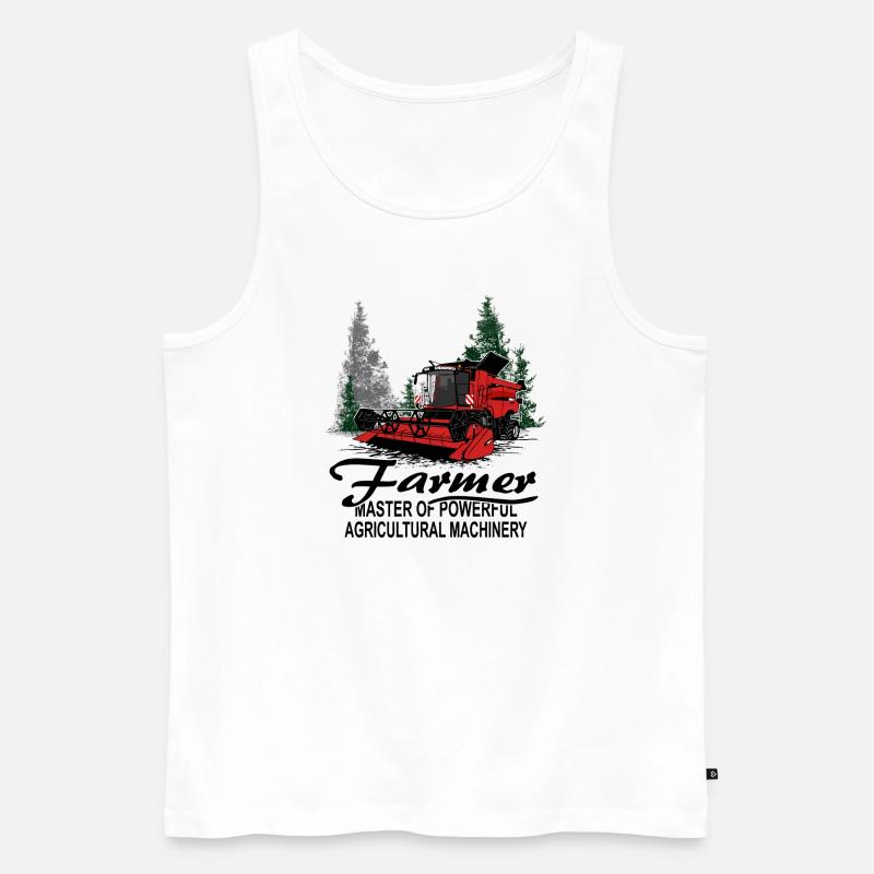 Moissonneuse-batteuse - Moissonneuse-batteuse - Débardeur bio Premium Homme - blanc