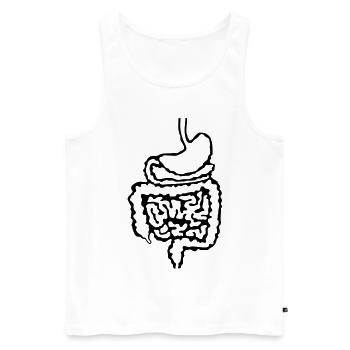 doctor_intestine_d1 - Men's Premium Organic Tank Top - white - Front - AI Model Male 178 light (178cm)