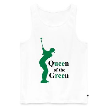 Golf - Männer Premium Bio Tank Top - Weiß - Vorne - AI Model Male 178 light (178cm)