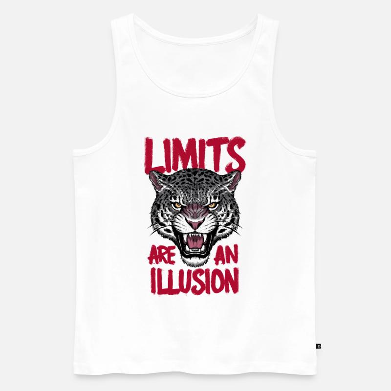 Grenzen sind eine Illusion - Männer Premium Bio Tank Top - Weiß