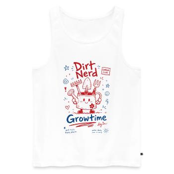 Urban Gardening Dirt Nerd Growtime - Men's Premium Organic Tank Top - white - Front - Michal (187cm)