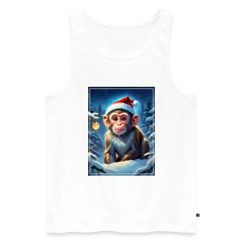 Winter Landscape Monkey 1.18 - Men's Premium Organic Tank Top - white - Front - Michal (187cm)