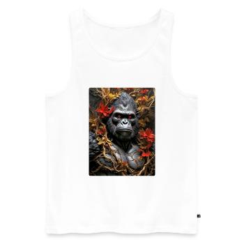 Spooky Plants Gorilla 1.4 - Men's Premium Organic Tank Top - white - Front - Michal (187cm)