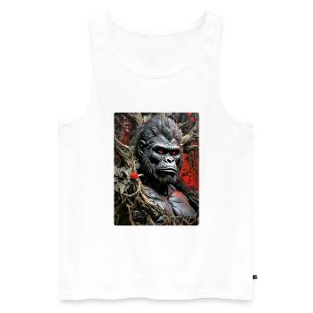 Spooky Plants Gorilla 1.2 - Men's Premium Organic Tank Top - white - Front - Michal (187cm)