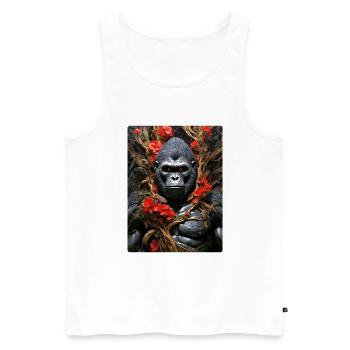 Spooky Plants Gorilla 1.9 - Men's Premium Organic Tank Top - white - Front - Michal (187cm)