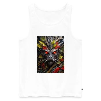 Spooky Plants Dino 1.3 - Men's Premium Organic Tank Top - white - Front - Michal (187cm)