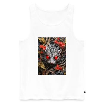 Gruselige Pflanzen Maus 1.1 - Männer Premium Bio Tank Top - Weiß - Vorne - Michal (187cm)