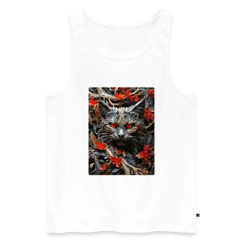Spooky Plants Cat 1.2 - Men's Premium Organic Tank Top - white - Front - Michal (187cm)