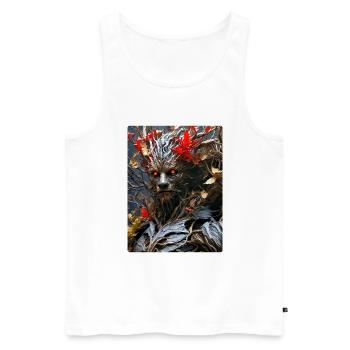 Spooky Plants Dog 1.4 - Men's Premium Organic Tank Top - white - Front - Michal (187cm)