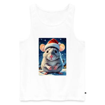 Winter Landscape Rat 1.5 - Men's Premium Organic Tank Top - white - Front - Michal (187cm)