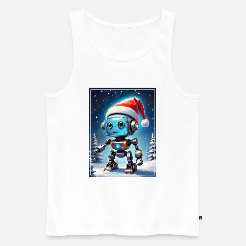 Winterlandschaft Robot 1.9 - Männer Premium Bio Tank Top - Weiß