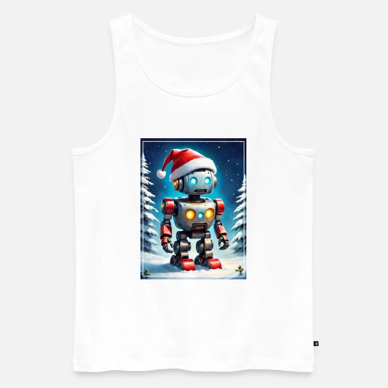 Winterlandschaft Robot 1.4 - Männer Premium Bio Tank Top - Weiß