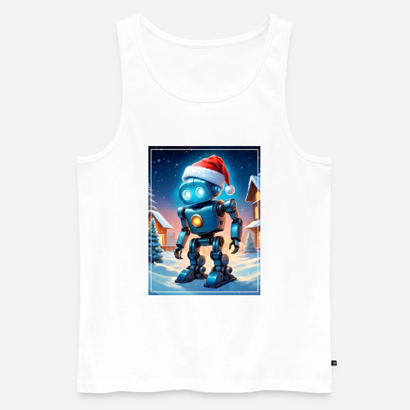 Winterlandschaft Robot 1.5 - Männer Premium Bio Tank Top - Weiß