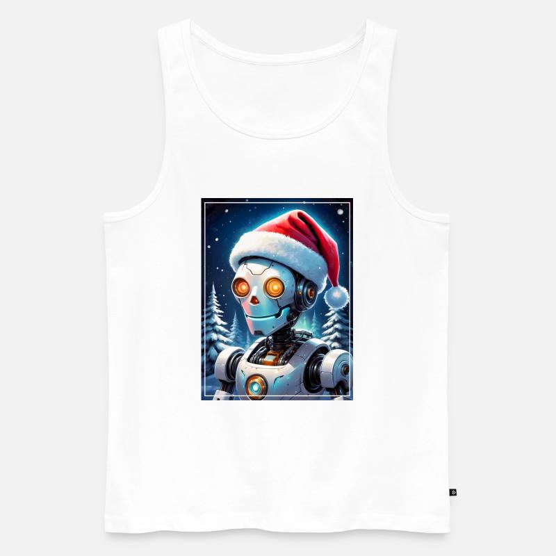 Winterlandschaft Robot 1.11 - Männer Premium Bio Tank Top - Weiß