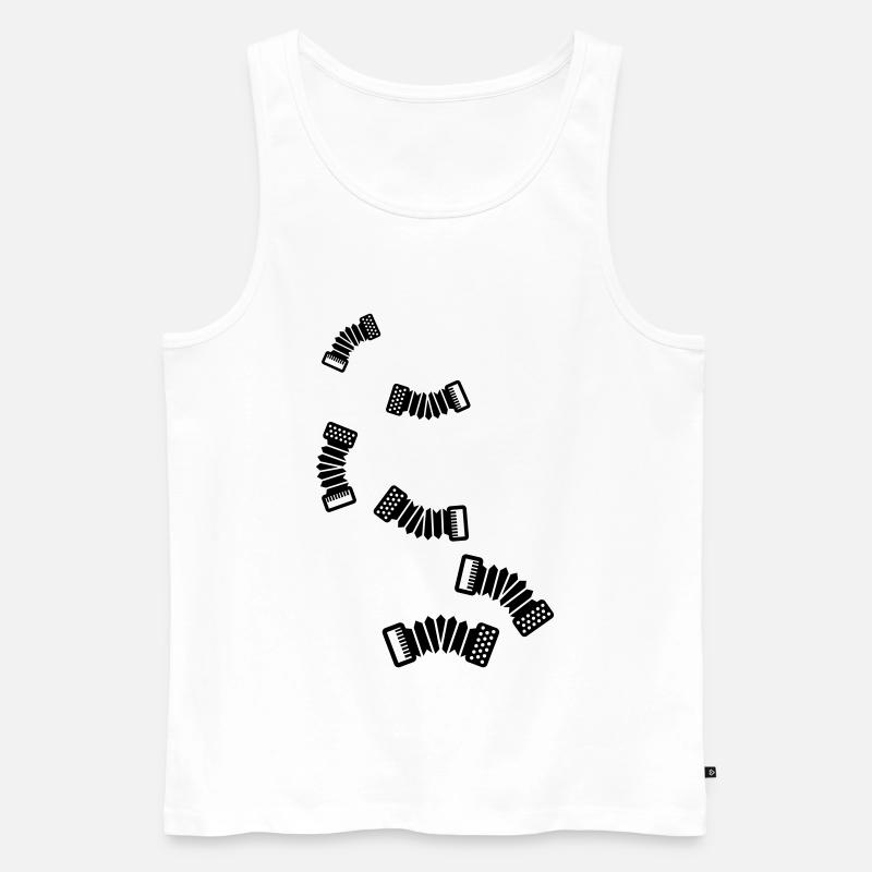 Akkordeon musik - Männer Premium Bio Tank Top - Weiß