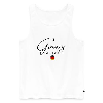 Flag of Germany, German pride - Men's Premium Organic Tank Top - white - Front - AI Model Male 178 light (178cm)