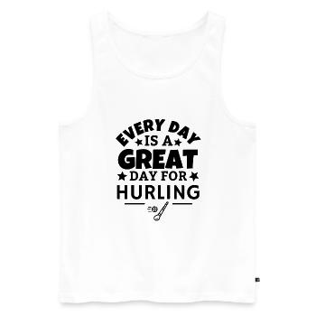 Jeder Tag ist ein großartiger Tag zum Schleudern - Männer Premium Bio Tank Top - Weiß - Vorne - AI Model Male 178 light (178cm)