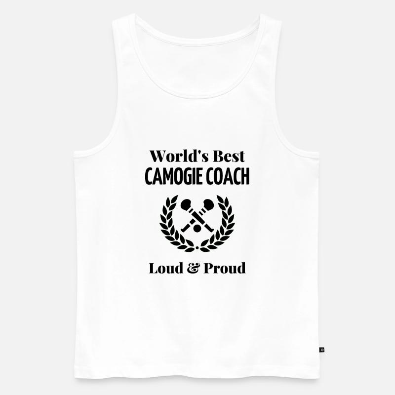 Der beste Camogie-Trainer der Welt. - Männer Premium Bio Tank Top - Weiß