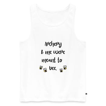 Bogenschießen & ich waren dazu bestimmt, Bienen zu sein - Männer Premium Bio Tank Top - Weiß - Vorne - AI Model Male 178 light (178cm)