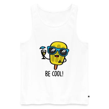 ice cream - Men's Premium Organic Tank Top - white - Front - AI Model Male 178 light (178cm)