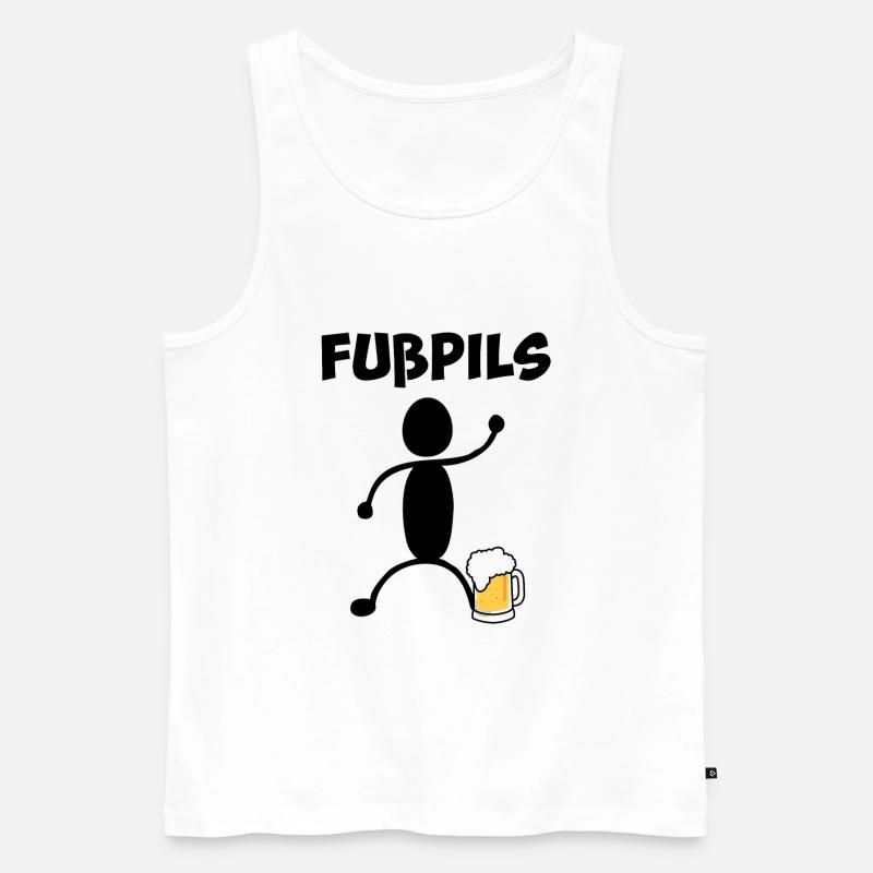 Fußpils - Männer Premium Bio Tank Top - Weiß
