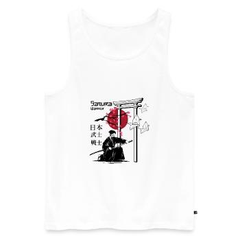 Samurai Warrior - Men's Premium Organic Tank Top - white - Front - AI Model Male 178 light (178cm)