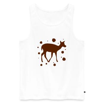 Reh Rehkitz - Wald Natur Tierschutz - Männer Premium Bio Tank Top - Weiß - Vorne - Michal (187cm)
