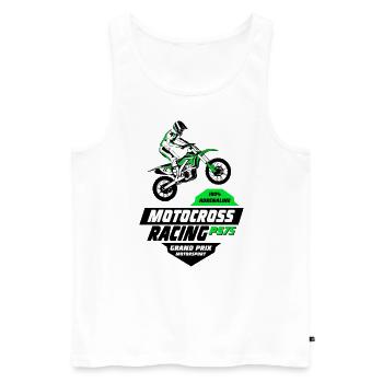 Supercross - Moto Cross - Motocross - Men's Premium Organic Tank Top - white - Front - Michal (187cm)