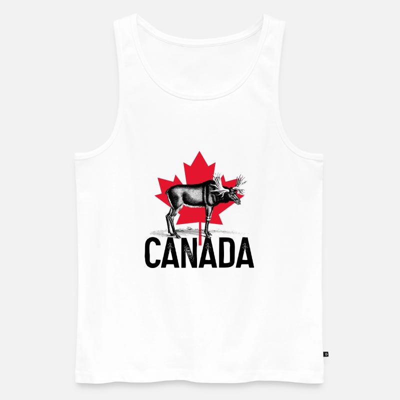 Kanada - Männer Premium Bio Tank Top - Weiß