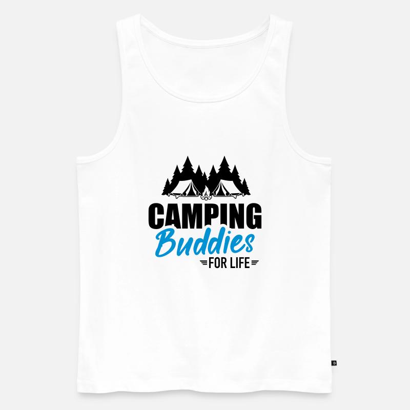 Camping - Männer Premium Bio Tank Top - Weiß