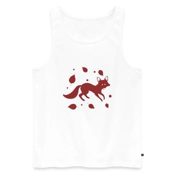 Fuchs - Tier Zoo Tierfreund Naturschutz - Männer Premium Bio Tank Top - Weiß - Vorne - Michal (187cm)
