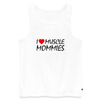 I love muscle mommies - Débardeur bio Premium Homme - blanc - Devant - Michal (187cm)