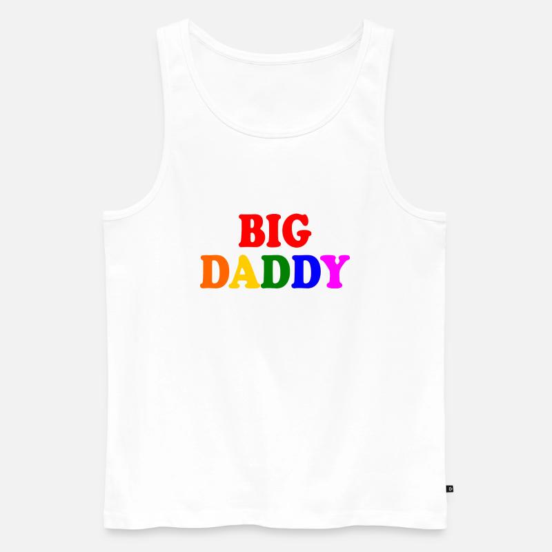 Big daddy - Männer Premium Bio Tank Top - Weiß