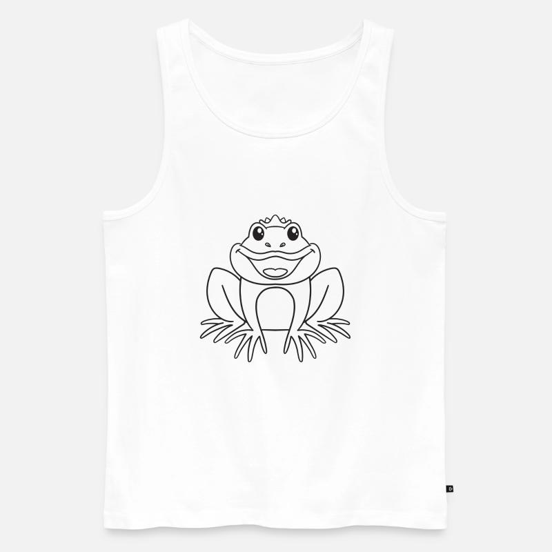 Frosch, Frösche, Geschenk, Geschenkidee - Männer Premium Bio Tank Top - Weiß