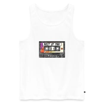 Le meilleur des années 80 T-shirt rétro des années 80 BMX des années 1980 - Débardeur bio Premium Homme - blanc - Devant - Michal (187cm)