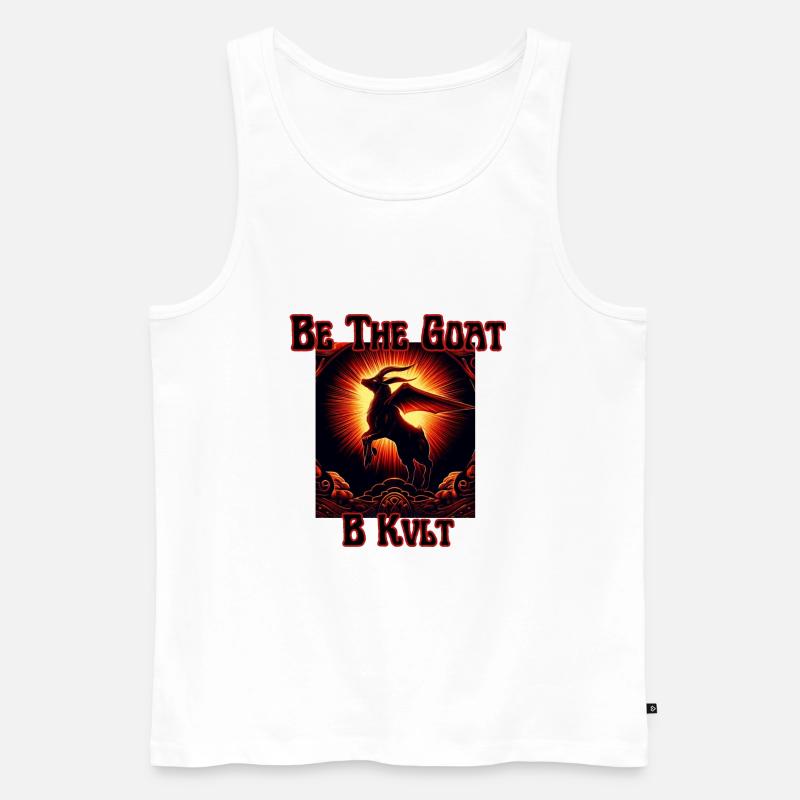 Sei die Ziege - Männer Premium Bio Tank Top - Weiß