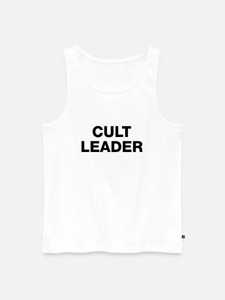 CULT LEADER - Men's Premium Organic Tank Top - white