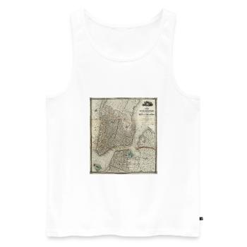 New York, 1840 - Débardeur bio Premium Homme - blanc - Devant - Michal (187cm)