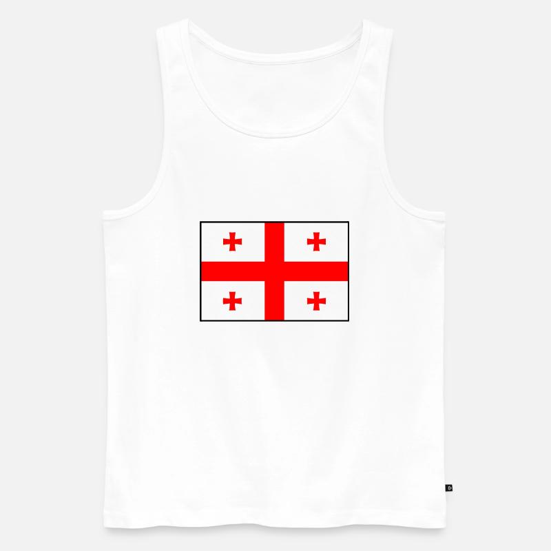 Georgia - Männer Premium Bio Tank Top - Weiß