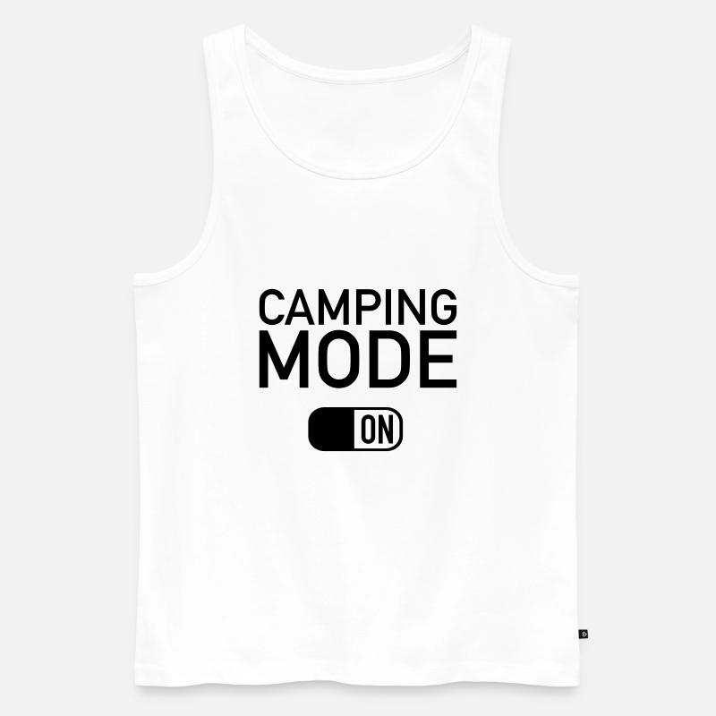 Camping - Männer Premium Bio Tank Top - Weiß