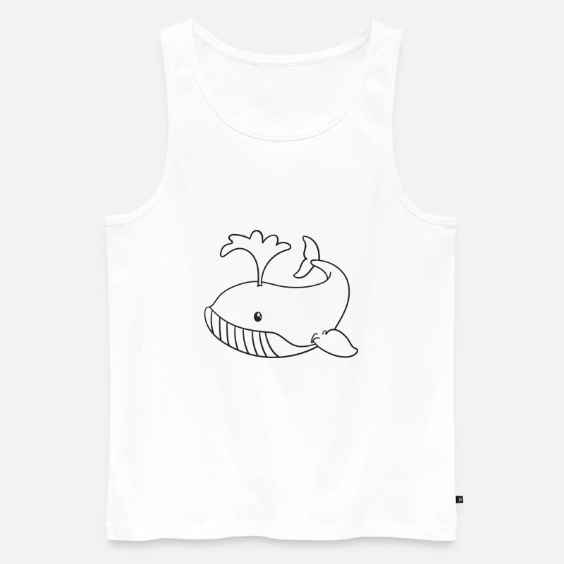 Wal, Wale, Geschenk, Geschenkidee - Männer Premium Bio Tank Top - Weiß