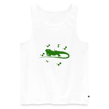 Bearded dragon - amphibian animal - Men's Premium Organic Tank Top - white - Front - Michal (187cm)