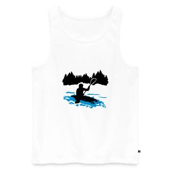 Kayak, kayak - Débardeur bio Premium Homme - blanc - Devant - Michal (187cm)