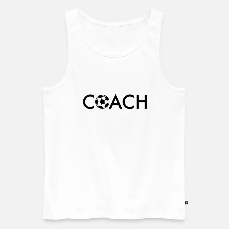 Fußball Coach - Männer Premium Bio Tank Top - Weiß