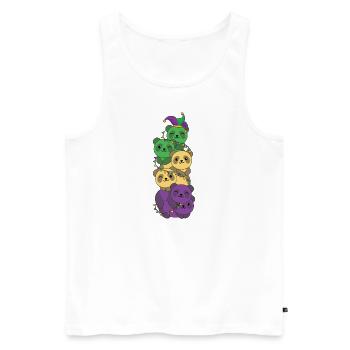 let the shenanigans begin Mardi Gras Panda Tower - Men's Premium Organic Tank Top - white - Front - Michal (187cm)