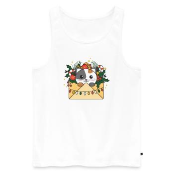 Katze Weihnachten Brief Winter Tiere Katzen - Männer Premium Bio Tank Top - Weiß - Vorne - Michal (187cm)