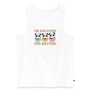 süße Pandas zu Ostern mit Ostereiern Panda - Männer Premium Bio Tank Top - Weiß - Vorne - Michal (187cm)